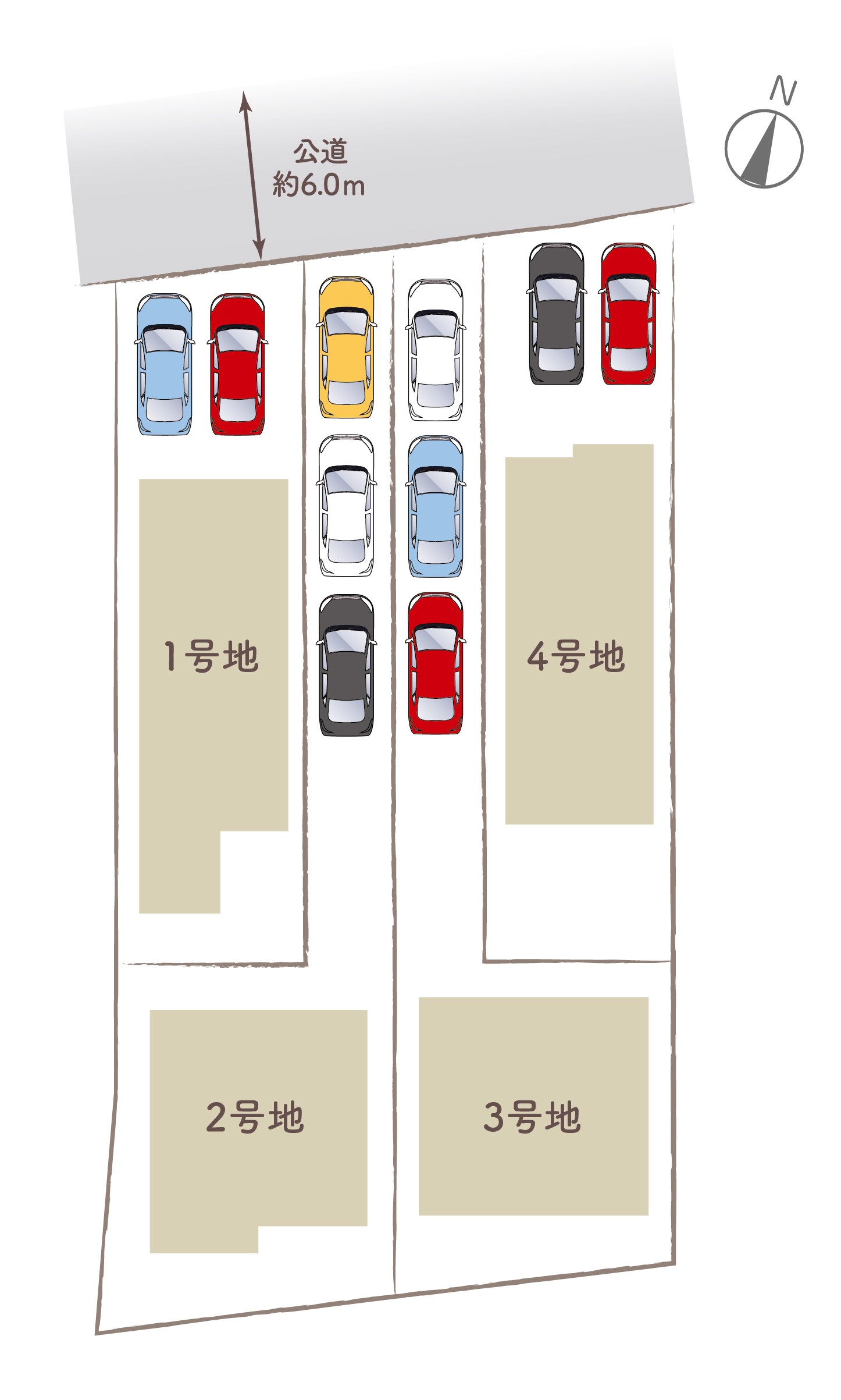 お車３台の駐車スペース＋自転車スペースも確保可能